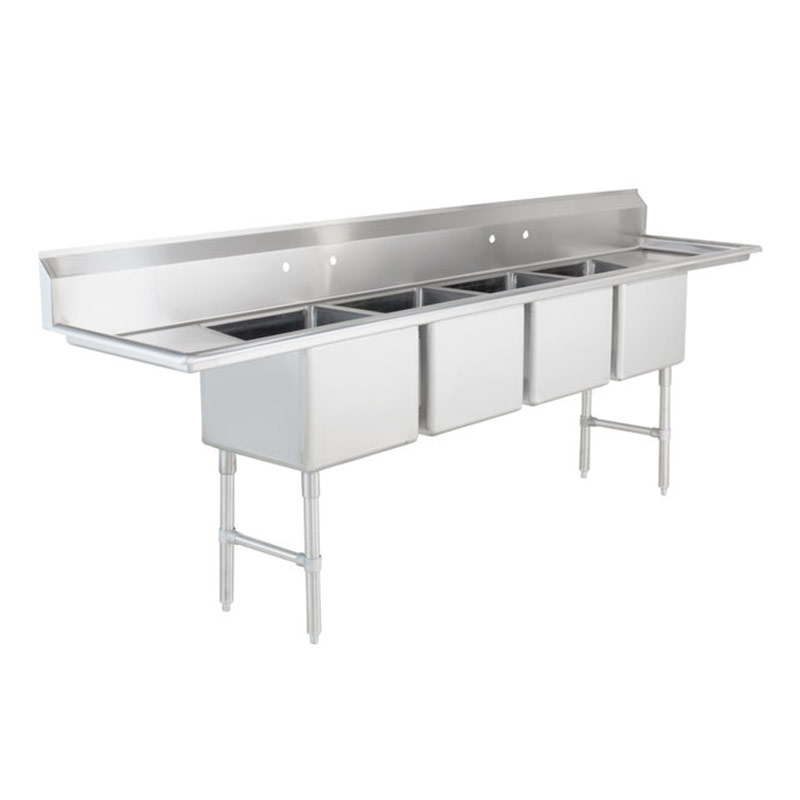 Four Compartment With left/Right Drainboard