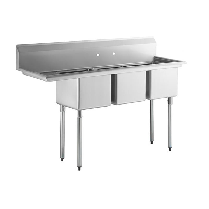 Three Compartment With Left Drainboard