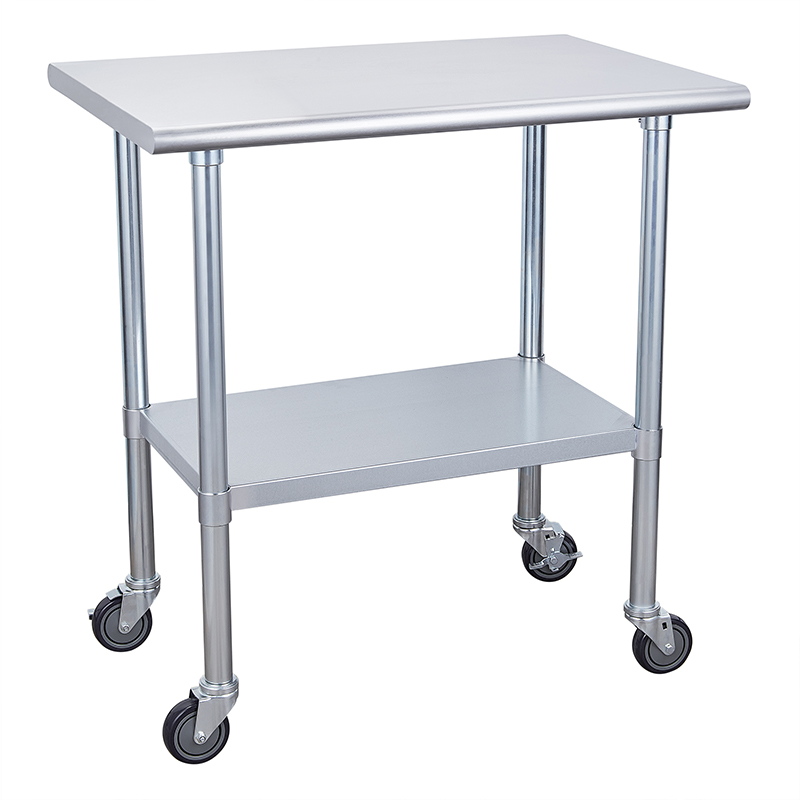 Flat Top Work Table with casters