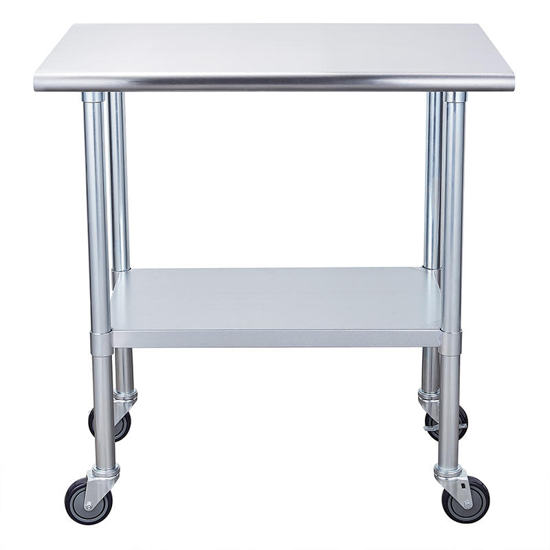 Flat Top Work Table with casters