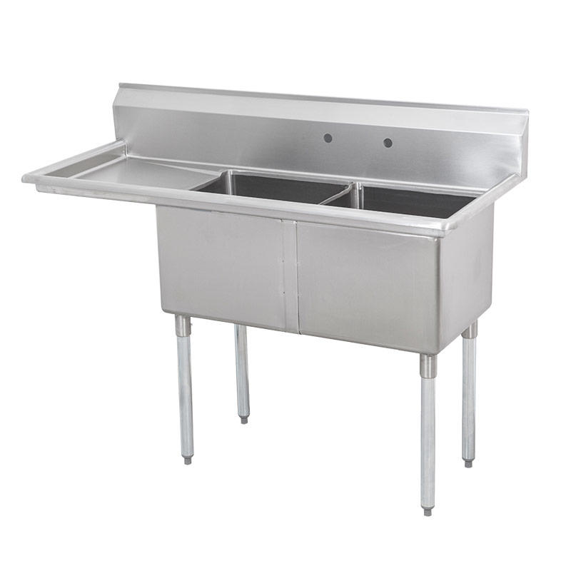 Two Compartment Sink Left Drainboard