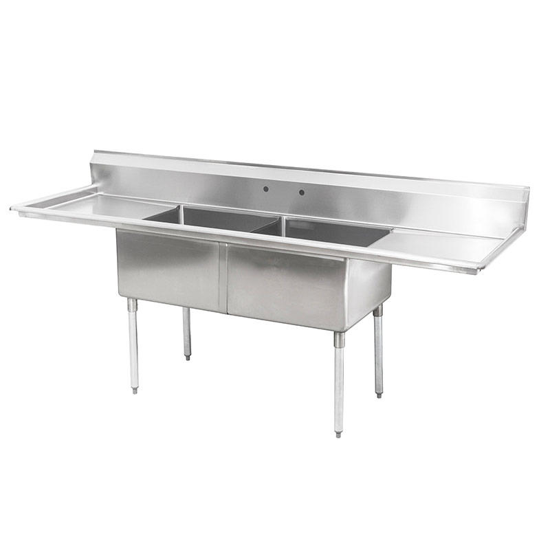 Two Compartment Sinks With Left/Right Drainboards