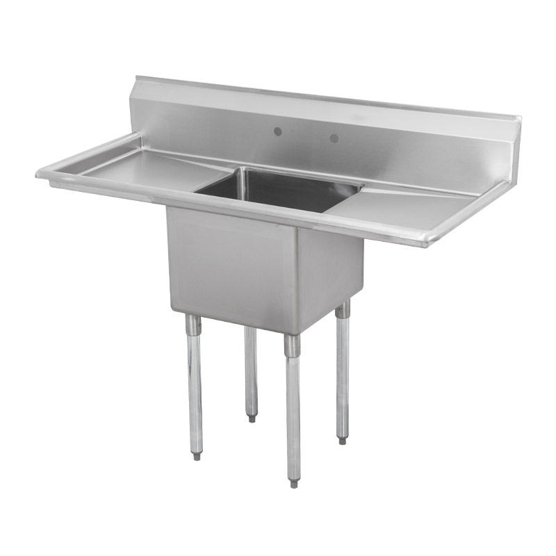 One Compartment Sink With Left/Right Drainboards