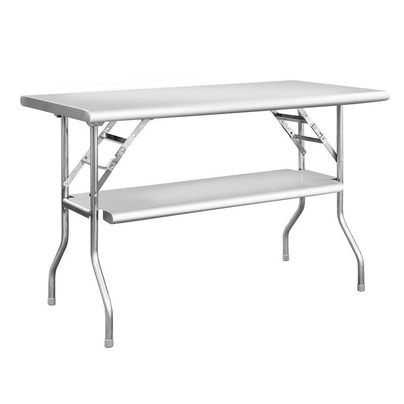 Folding Work Table with Removable Undershelf