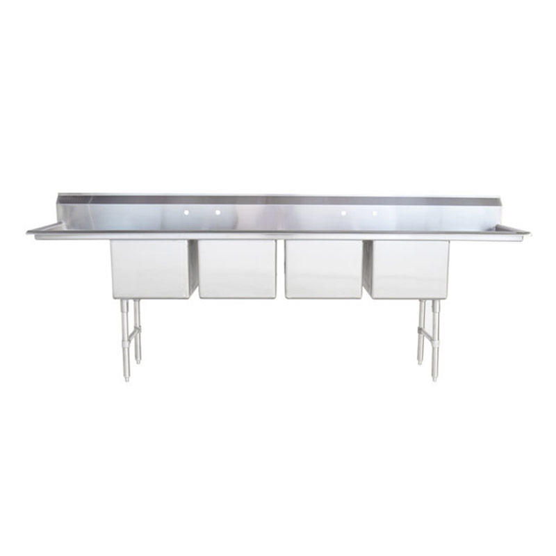 Four Compartment With left/Right Drainboard